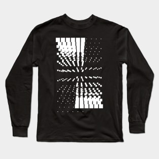 Geometric white abstract galaxy Long Sleeve T-Shirt